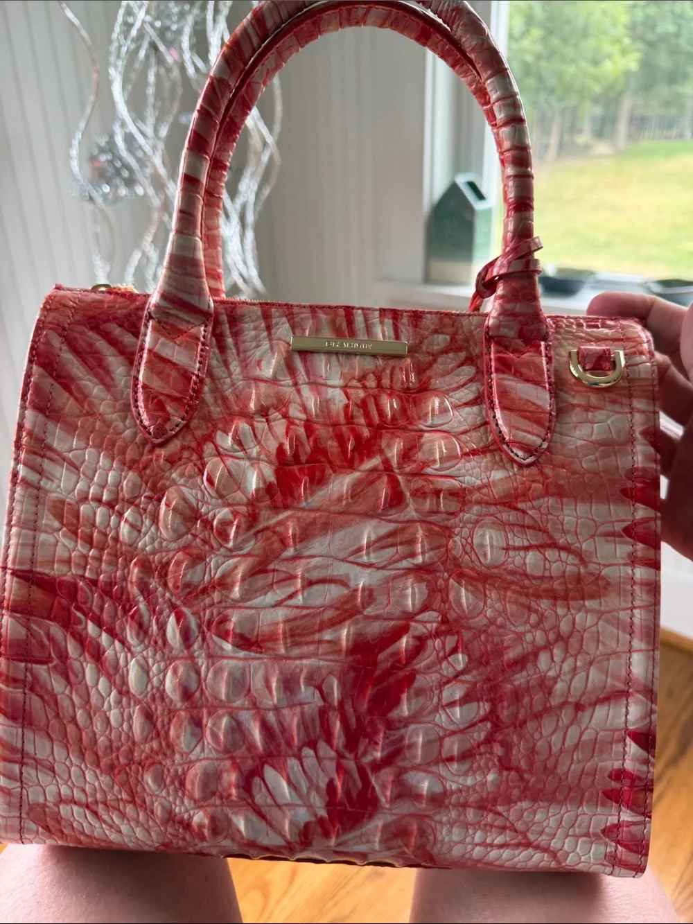 BRAHMIN Small Caroline in Pink Flamingo